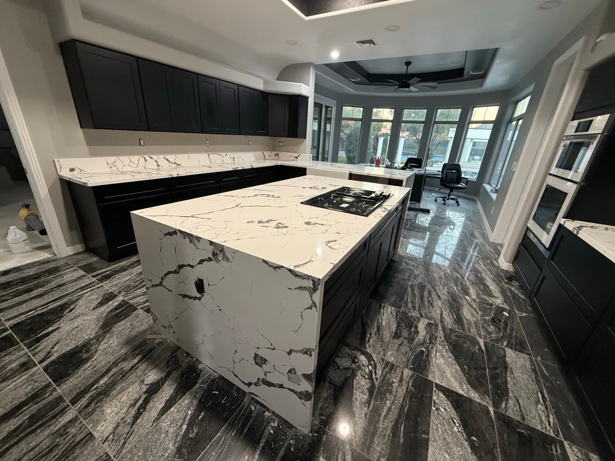 Calacatta quartz island